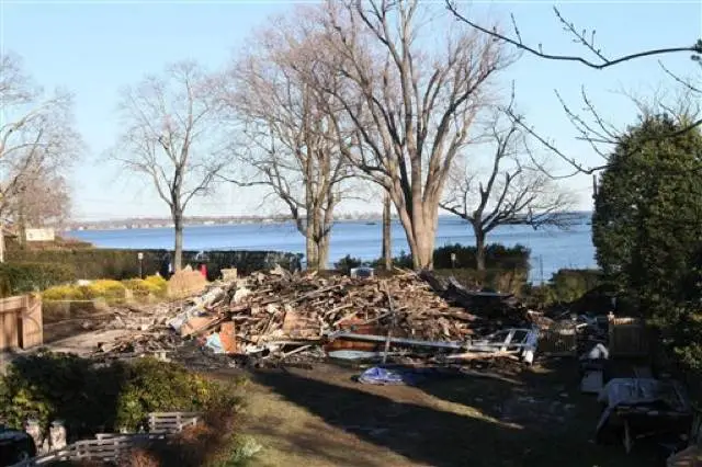 The home was demolished yesterday
